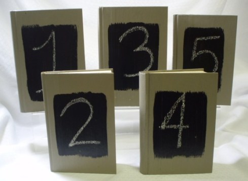 Make Your Own recycled wedding table numbers